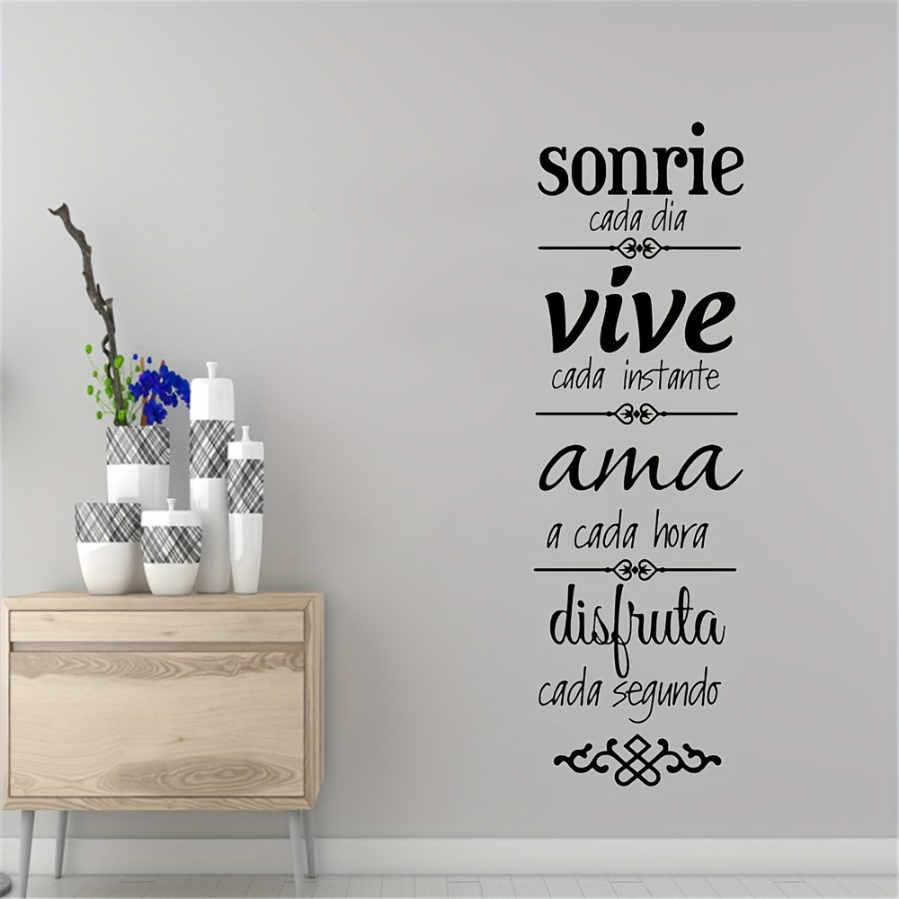 Home Improvement Quotes - 1pc Spanish Quotes Phrase Wall Sticker