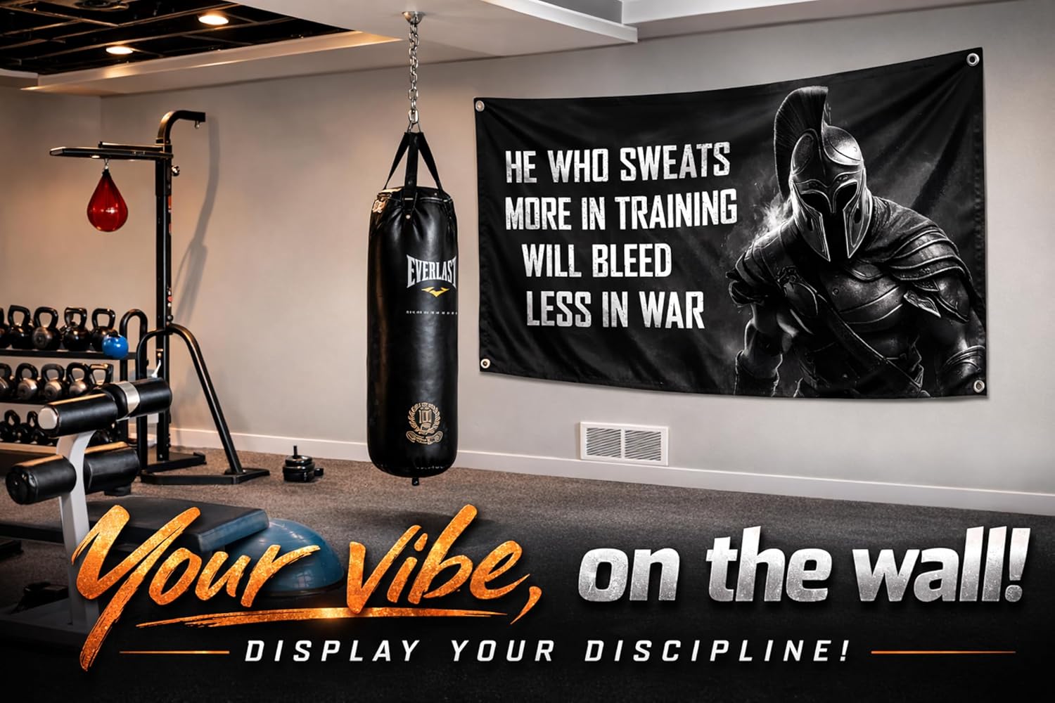 Motivational Spartan Flag - He - Home Improvement Quotes avaliação e preço