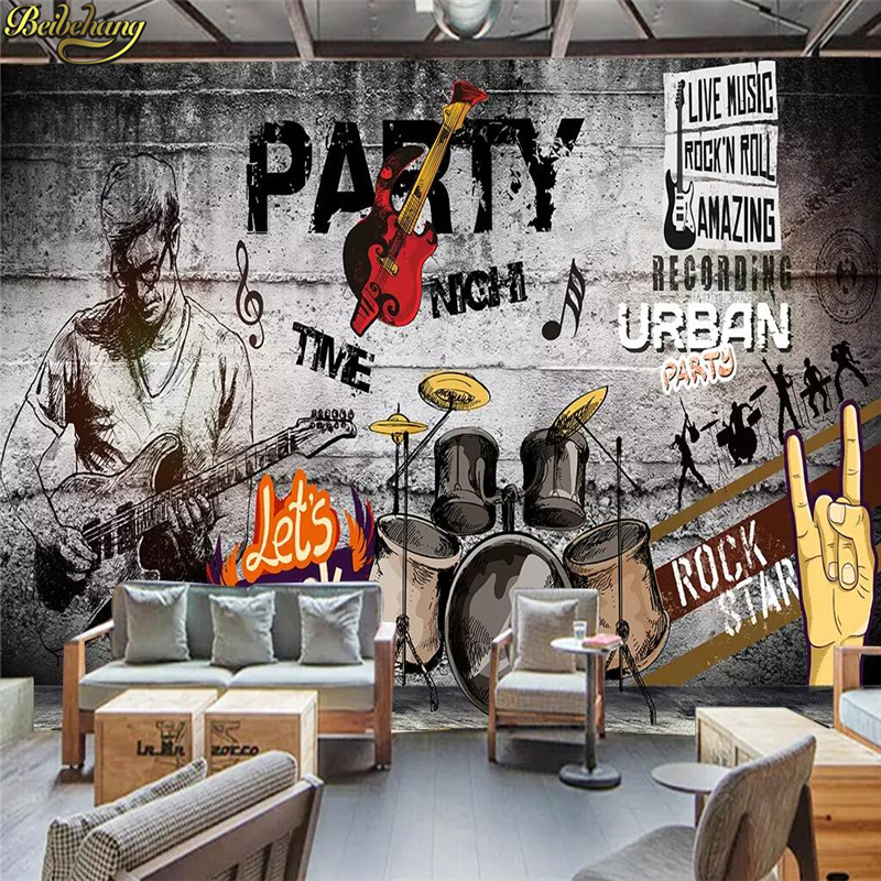 Custom Mural Wallpaper 3D Graf - Home Improvement Music avaliação e preço