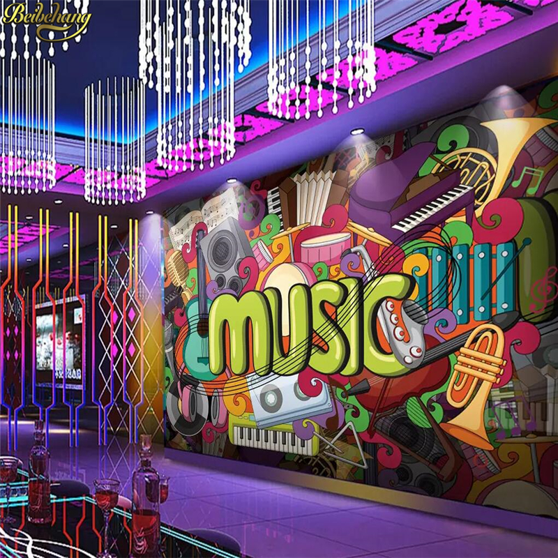 Custom Mural Wallpaper 3D Graf - Home Improvement Music avaliação e preço