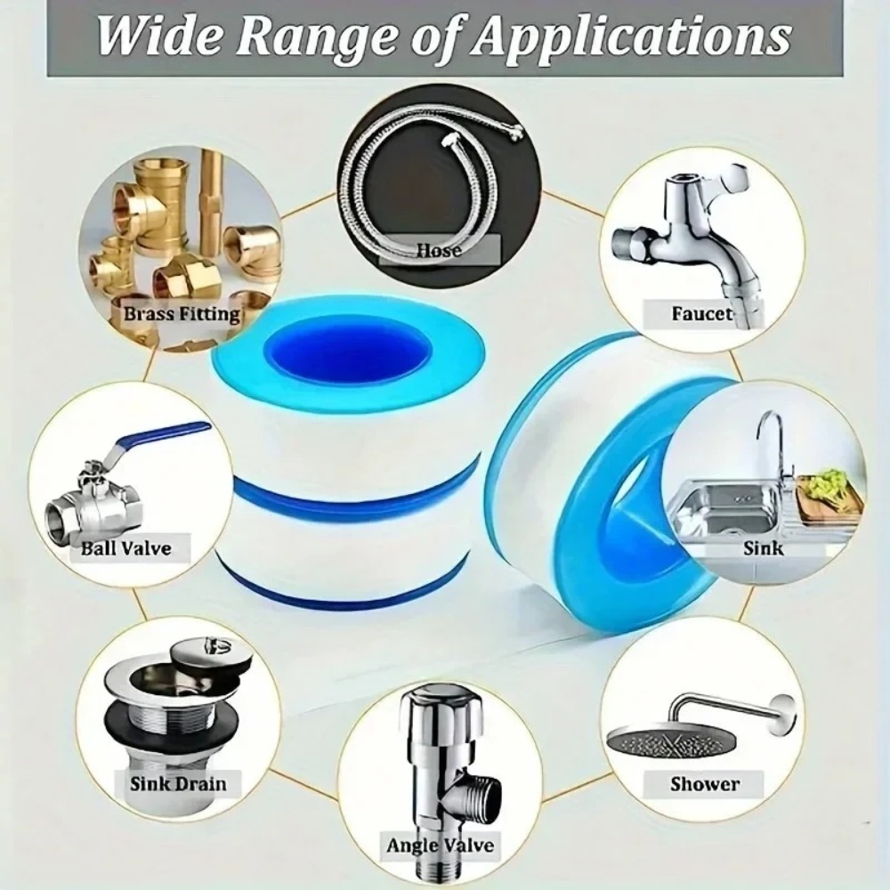 10 Rolls PTFE Thread Seal Tape - Plumbing Tape Ptfe avaliação e preço