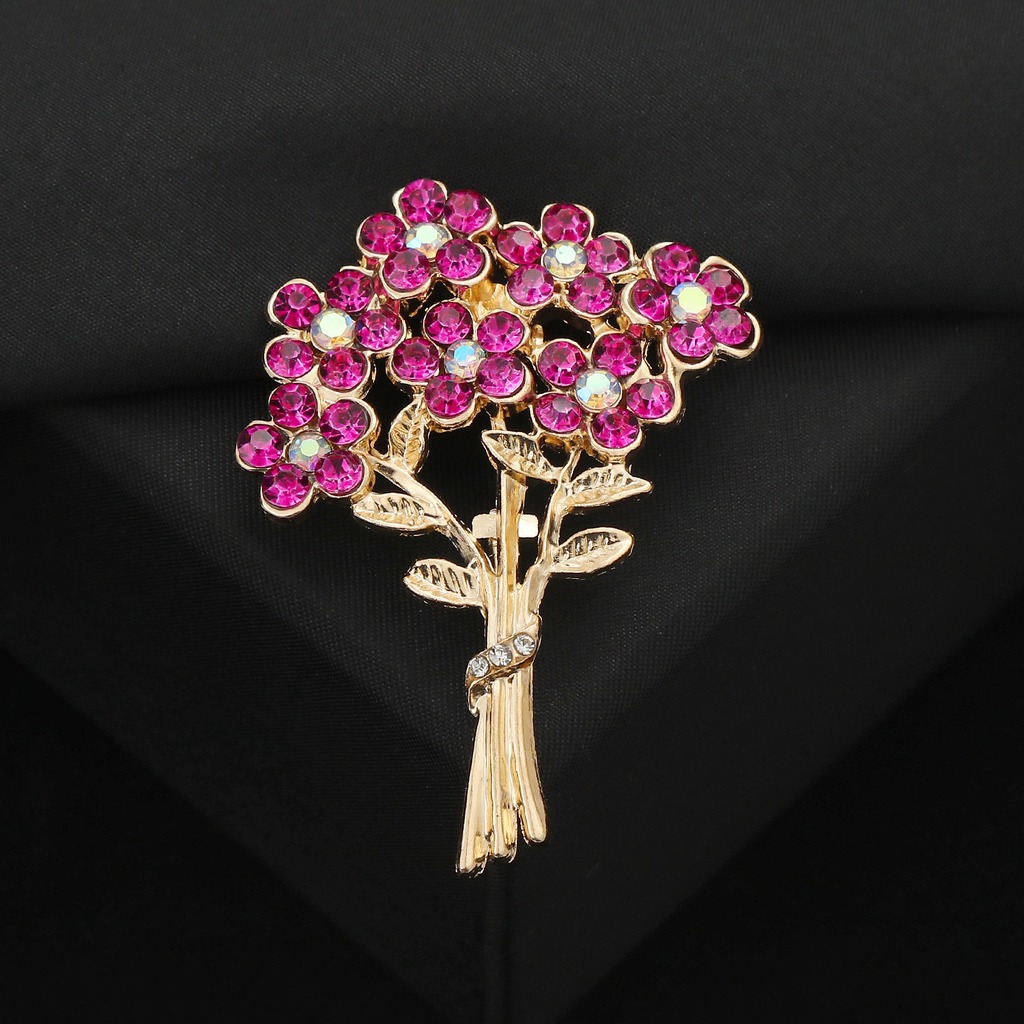 Fuchsia Rhinestone Brooch Roma - Home Improvement Shop avaliação e preço