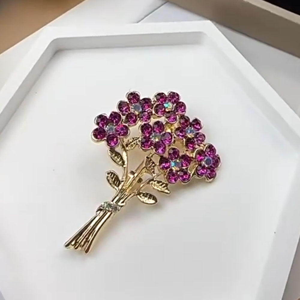 Fuchsia Rhinestone Brooch Roma - Home Improvement Shop avaliação e preço