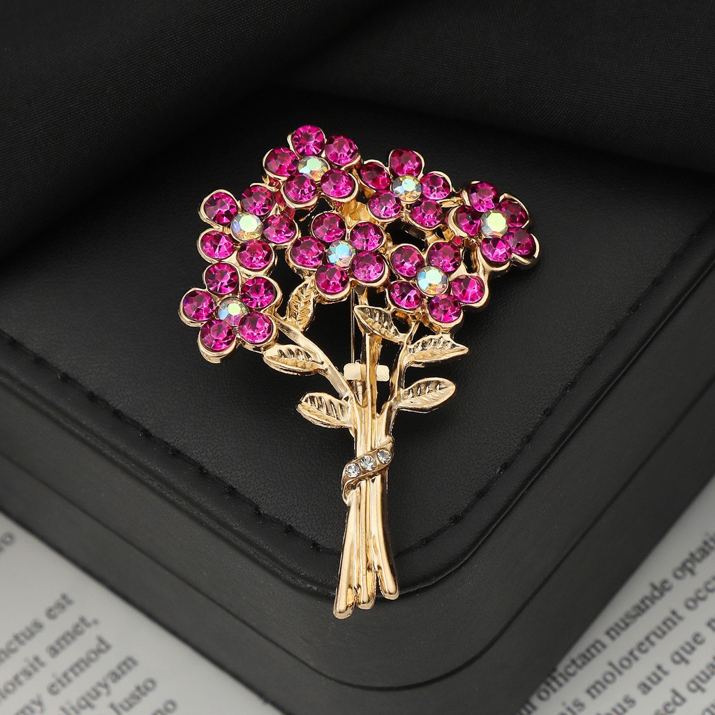 Fuchsia Rhinestone Brooch Roma - Home Improvement Shop avaliação e preço
