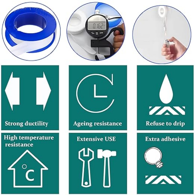 5PCS Seal Tape Thread Seal Wat - Plumbing Tape Ptfe avaliação e preço