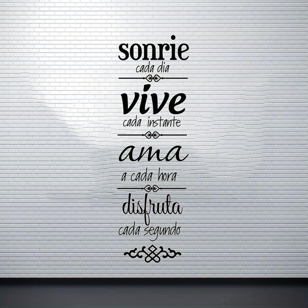 1pc Spanish Quotes Phrase Wall - Home Improvement Quotes avaliação e preço
