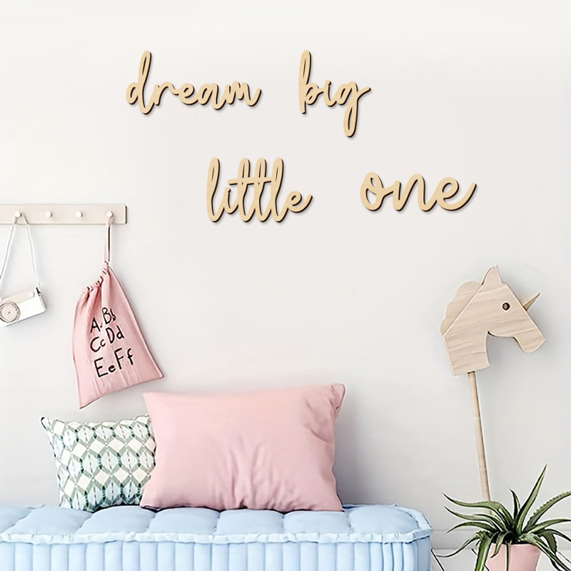 Dream Big Little One Sign Wood - Home Improvement Quotes avaliação e preço
