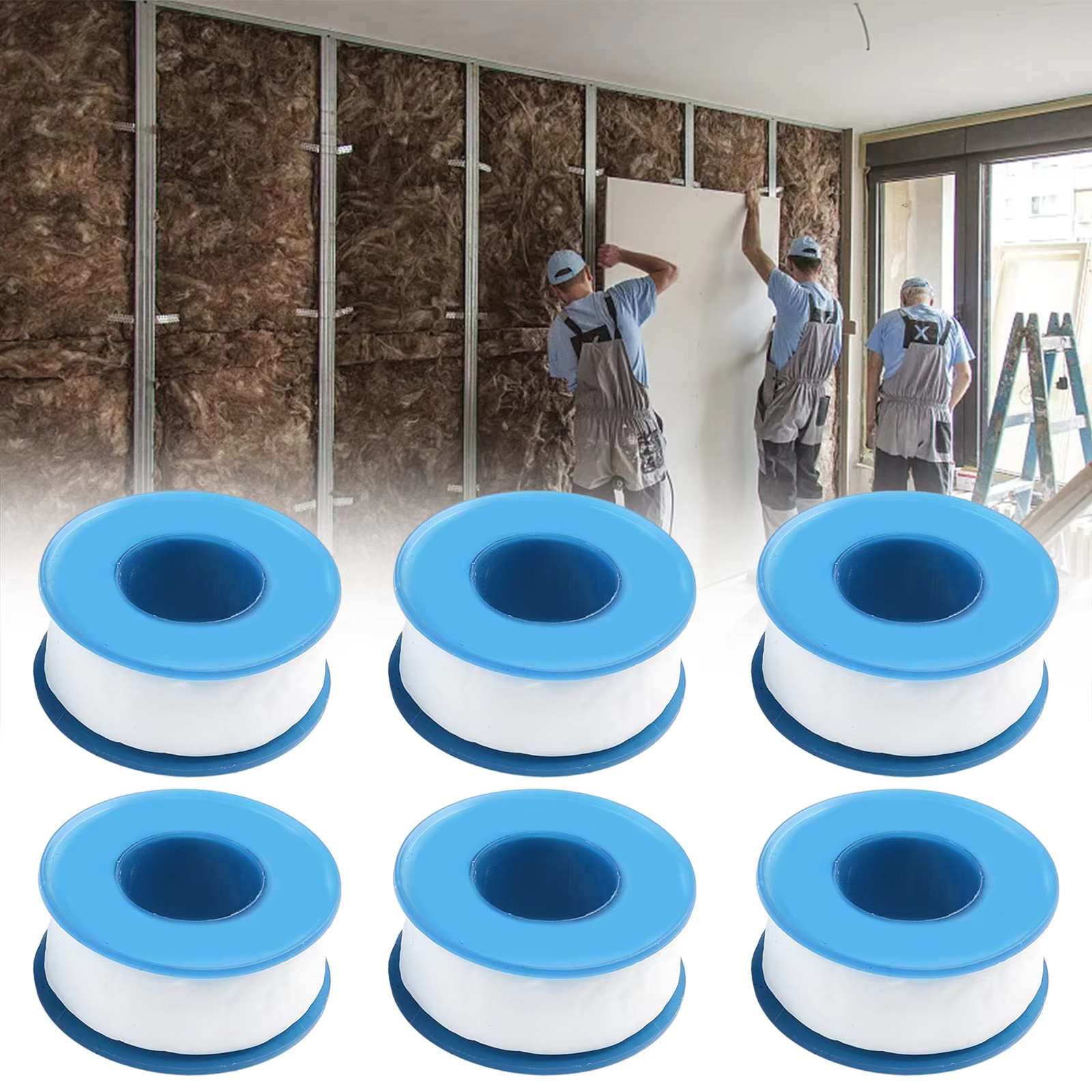 6Pcs PTFE White Threaded Seali - Plumbing Tape Ptfe avaliação e preço